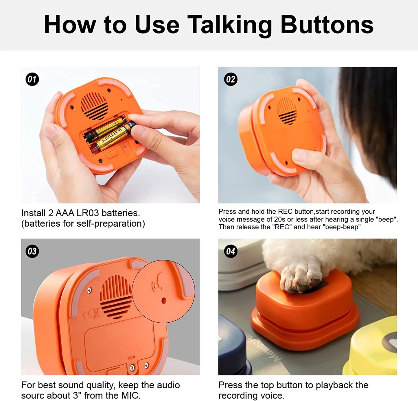 PetTalk Buttons